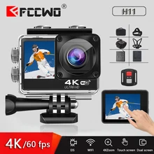 H11 Action Camera 4K 60FPS 24MP 2.0 Touch LCD EIS Dual Screen WiFi Waterproof Remote Control 4X Zoom Helmet Go Sports pro Came