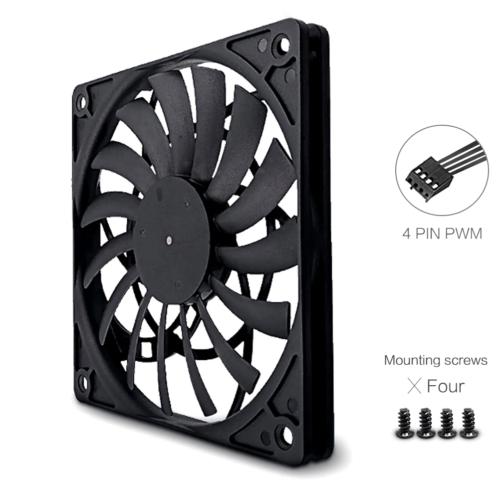 Fanner-super Thin Ventilador do Radiador Armário de Refrigeração de Água Exaustor Pin Pwm Ajustar a Velocidade 120*120*12 mm F12012