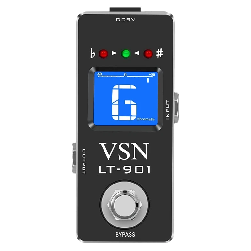 Хроматическая педаль-тюнера VSN для гитары с высокой точностью тюнер бас-гитары