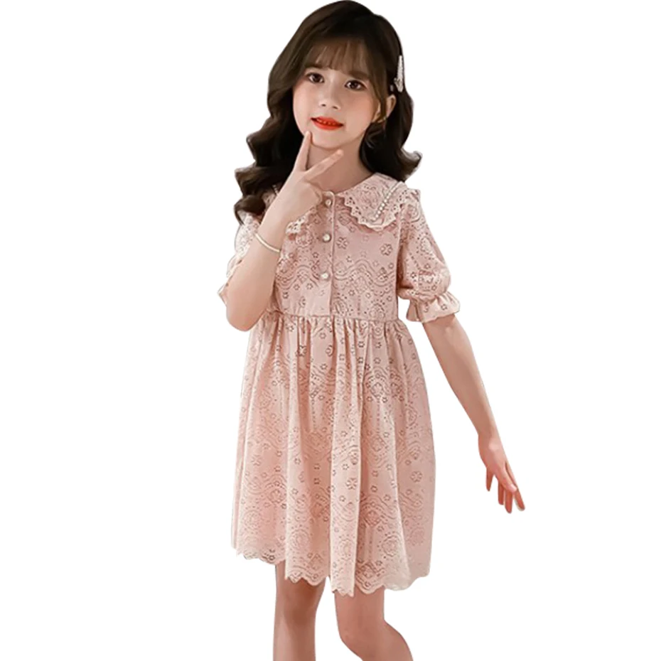 Girl Dress Lace For Cute Style Party Children Summer Girls Costumes Kids 6 8 10 12 14 | Детская одежда и обувь