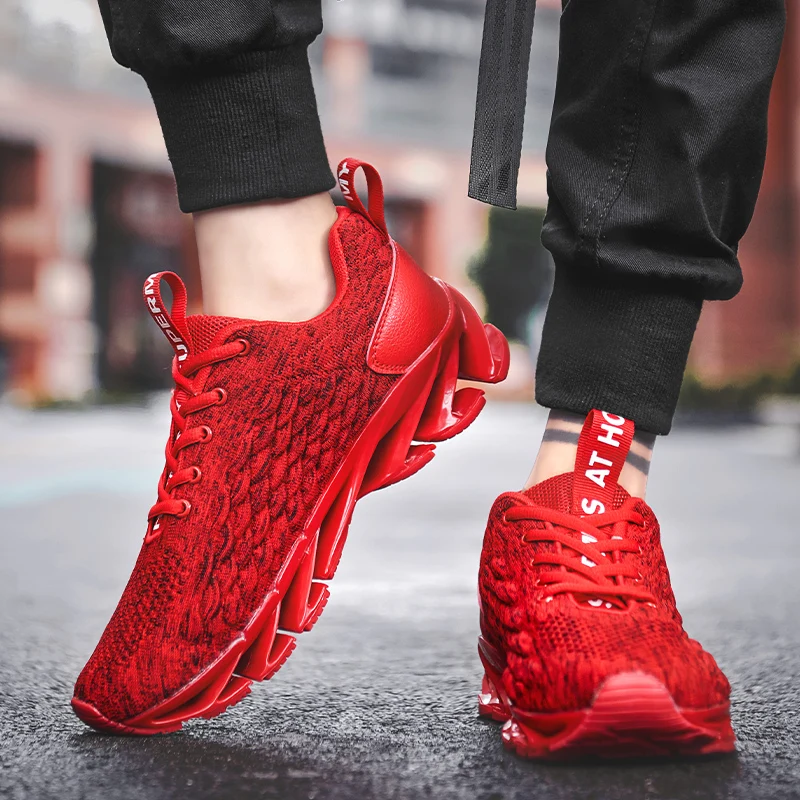 

2019 spring and autumn fashion new breathable shock absorbing sneakers men's running shoes sneakers