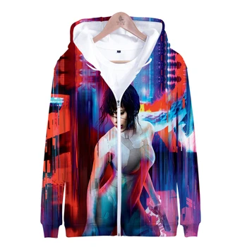 

2020 Anime Ghost in the Shell SAC_2045 kusanagi motoko 3D print Zipper hooded sweatshirt Men/Women Casual Zipper clothes