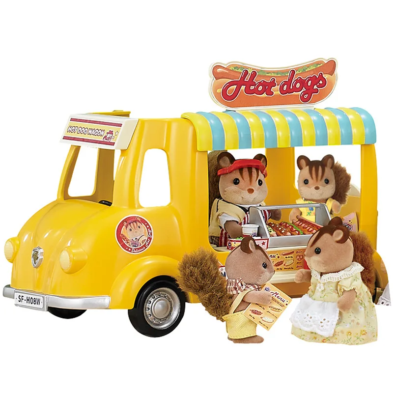 Япония Sylvanian Families лес вкусные хот-доги девушки игровой дом фаст-фуд Модель автомобиля игрушки наборы 5240