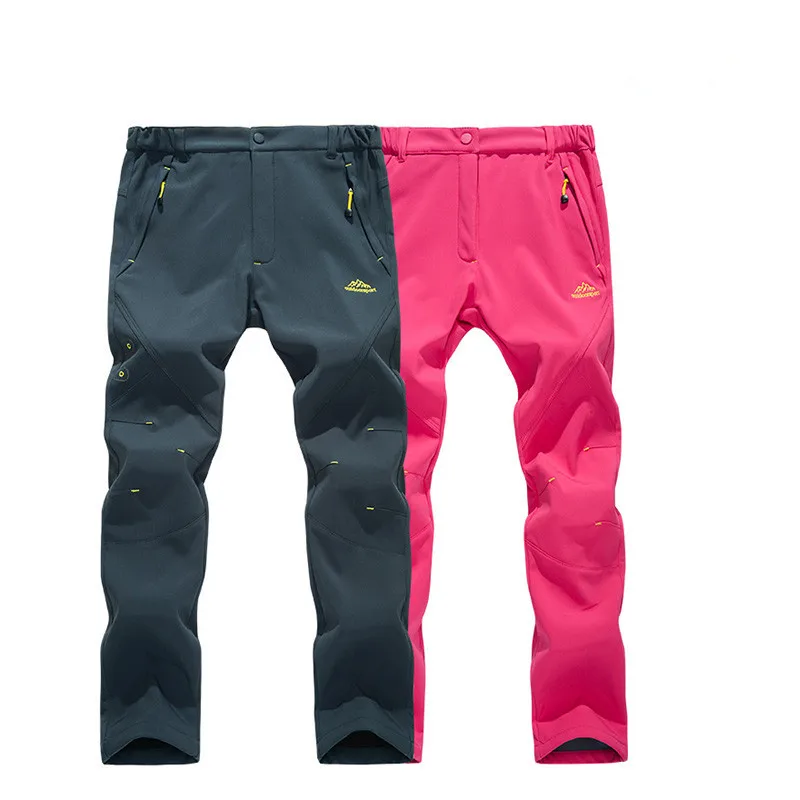 

Winter Men plus Velvet Trousers Outdoor COUPLE'S Windproof Waterproof Warm Mountain Climbing Soft Pants Women's Production Manuf