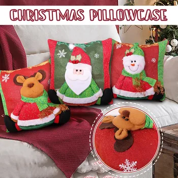 

Christmas Cushion Cover Decorative Pillow Cover Throw Merry Christmas Decorations Winter Pillow Covers Set Xmas pillow covers