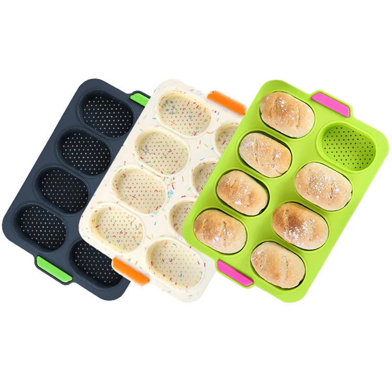 3 Grid Silicone Baguette Loaf Tray Pan Non-Stick Perforated Fench Bread Baking Mould Buy Cheaply On