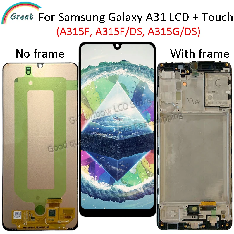 Super AMOLED For Samsung Galaxy A31 A315 A315F LCD Display with Frame Touch  Screen Digitizer Pantalla For Samsung A315G screen|Mobile Phone LCD  Screens| - AliExpress