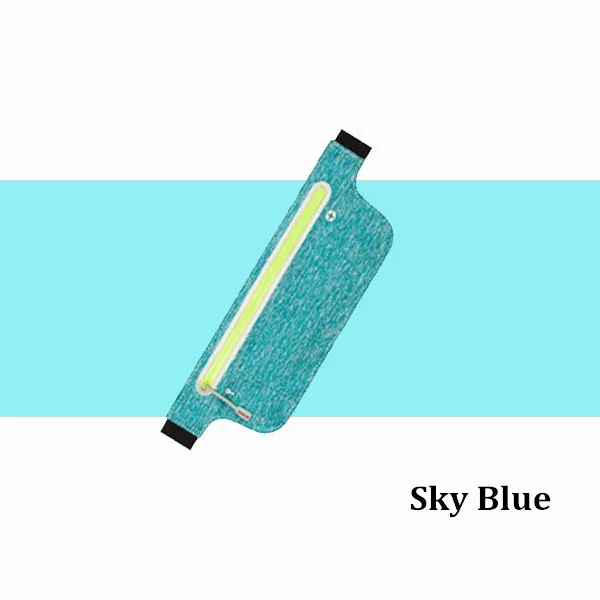 BLUE Ультратонкая поясная сумка для мужчин и женщин, спортивная сумка для бега, поясная сумка для спортзала, поясная сумка для смартфона, сумка для iPhone/samsung EEMIA - Цвет: BLUE