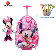 Новинка, Детский костюм на колесиках для девочек, 16 дюймов, с рисунком, чехол, Детский костюм, чехол для мальчика, принцесса, Микки, ABS, чехол на колесиках