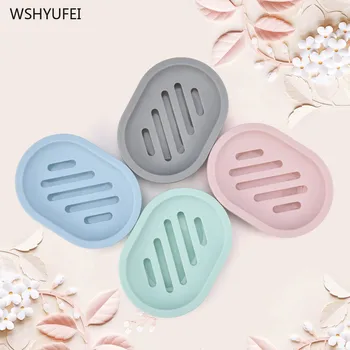 

WSHYUFEI High Quality Plastic Bathroom Shower Soap Box Dish Storage Holder Plate Bathroom accessories Home Supplies