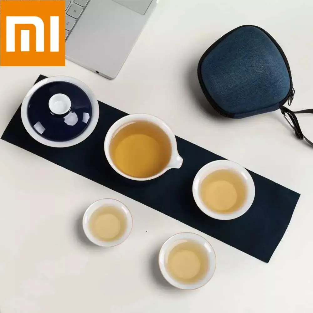 

Xiaomi Xiaopao Portable Travel Home Office Cups Ceramic Tea Container With Bag porcelain tea sets portable travel tea sets