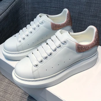 Women Sneakers White High Luxury Sneakers Women Men Big Size Sneakers White - Цвет: No 2