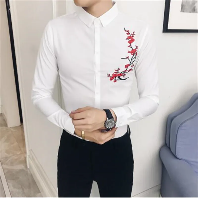 Рубашка барокко с кисточками мужские Camicia Barocco мужские Клубные наряды мужские рубашки черные Camisa Social белые свободные рубашки Весна