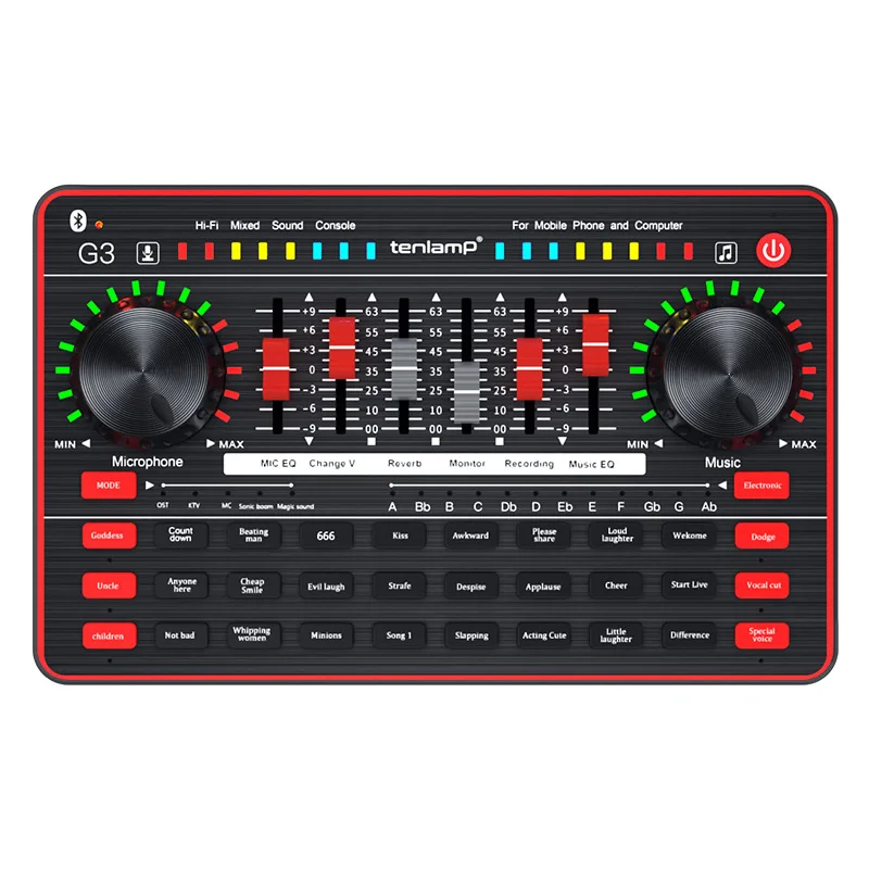 

Live sound card equipment with micphone for youtube focebook ins video live 24 sound effects, active atmosphere is not embarrass