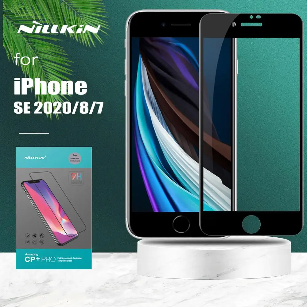 

for iPhone SE 2020 8 7 Glass Nillkin CP+ Pro Full Cover 2.5D Ultra-Thin Tempered Glass Screen Protector for iPhone SE 2020 8 7