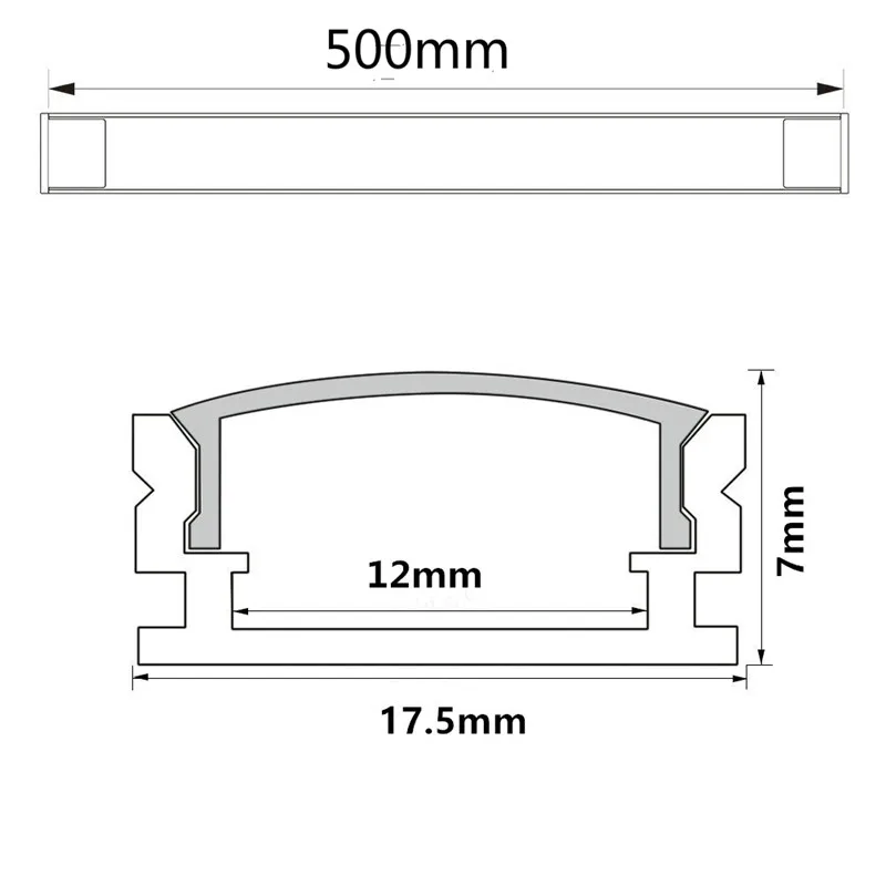 2-30pcs/lot 0.5m/pcs 45 degree angle aluminum profile for 5050 3528 5630 LED
