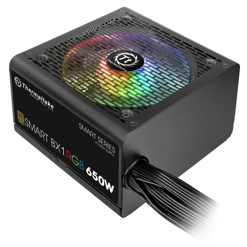 Блок питания Thermaltake ATX 650W Smart BX1 RGB 80+ bronze(24+4+4pin) APFC 120mm fan color LED 6xSA