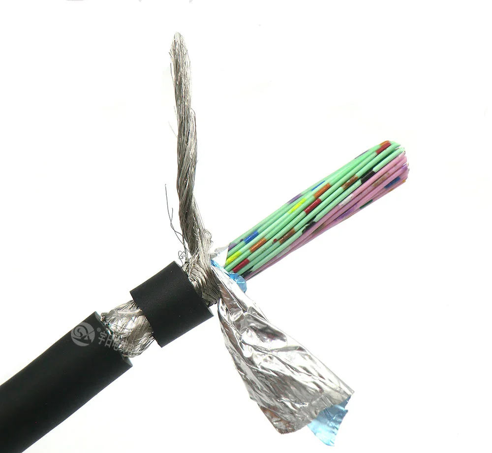 Flexible IO Control Cable 50 core 0.08mm² 28AWG Shielded Wire with Tinned Pure Oxygen Free Copper 1m