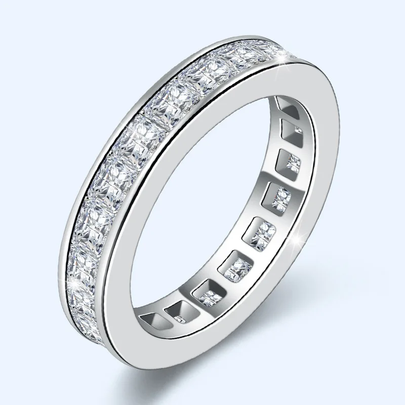 Moissanite Ring for Women 925 Jewelry 18K Gold with Box