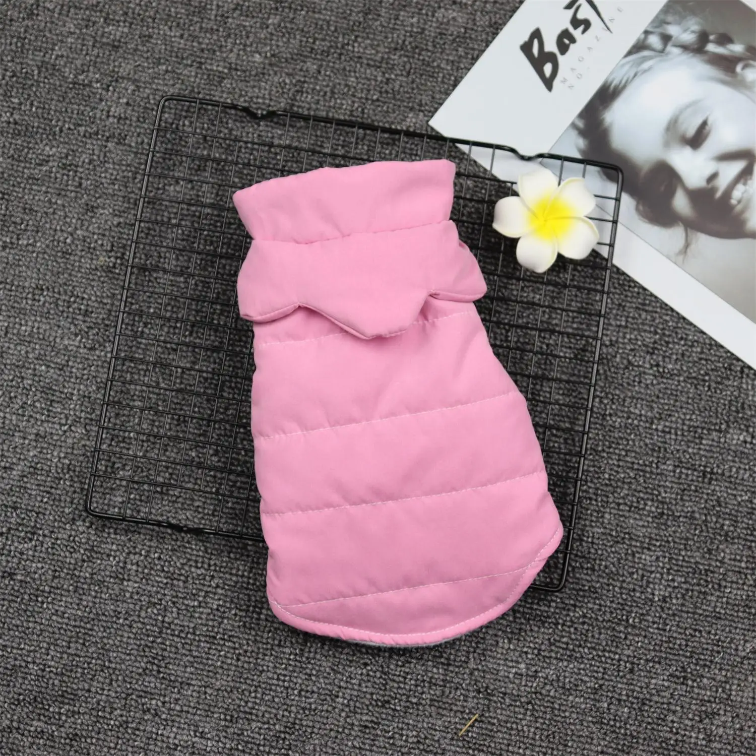 New Products Flower Cotton Vest Puppy Teddy Bichon Pet Dog Cat Clothes Women's Small Dogs Autumn And Winter Warm