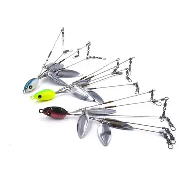 

5 Arms 4 Blades Umbrella Rig for Bass Crappie Lure Fishing Bait Fishing Gear Fishing Pendant