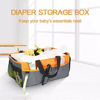 

Portable Diaper Nappy Organizer Box Caddy Nursey Storage Organizer Box Hand Bag New parents Baby Shower Gifts