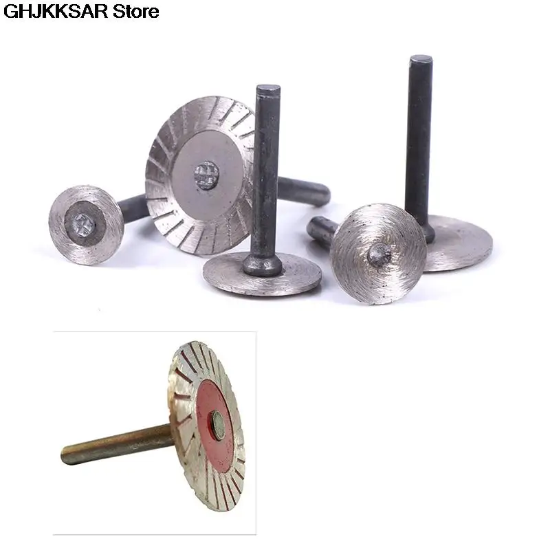 6mm Shank Circular Saw Blades Wood Metal Stone Cutting Blade Discs With Mandrel Rotary Diamond Turbo Disc Granite Marble