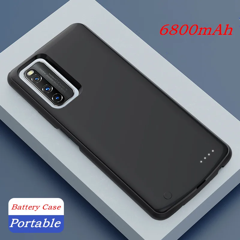 6800 мА/ч Батарея зарядный чехол s для VIVO IQOO Z1 5G внешнего резервного Мощность