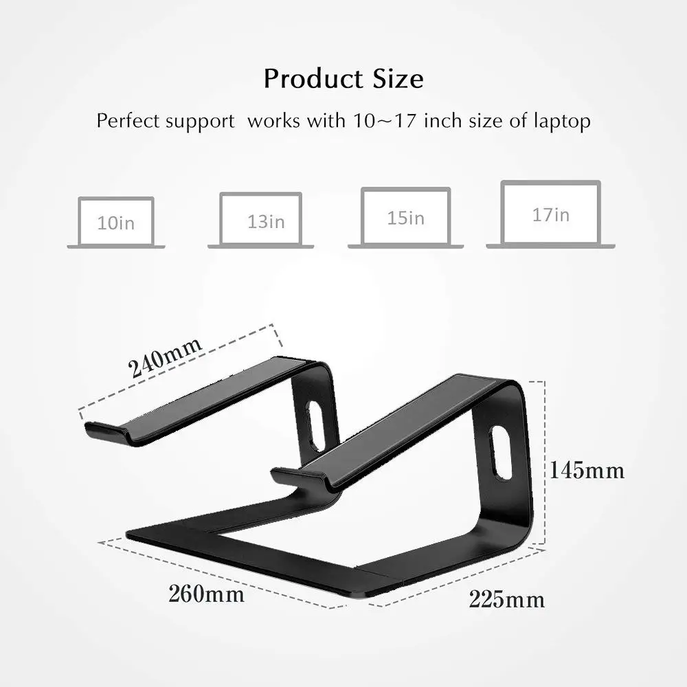  Laptop Stand Holder Aluminum Alloy Notebook Bracket For MacBook Computer Desktop Metal Base Heat Di