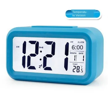 

cong ming zhong Temperature Section Lazy Snooze Alarm Clock Mute Backlight Electronic Clock Creative Digital Clock Gift