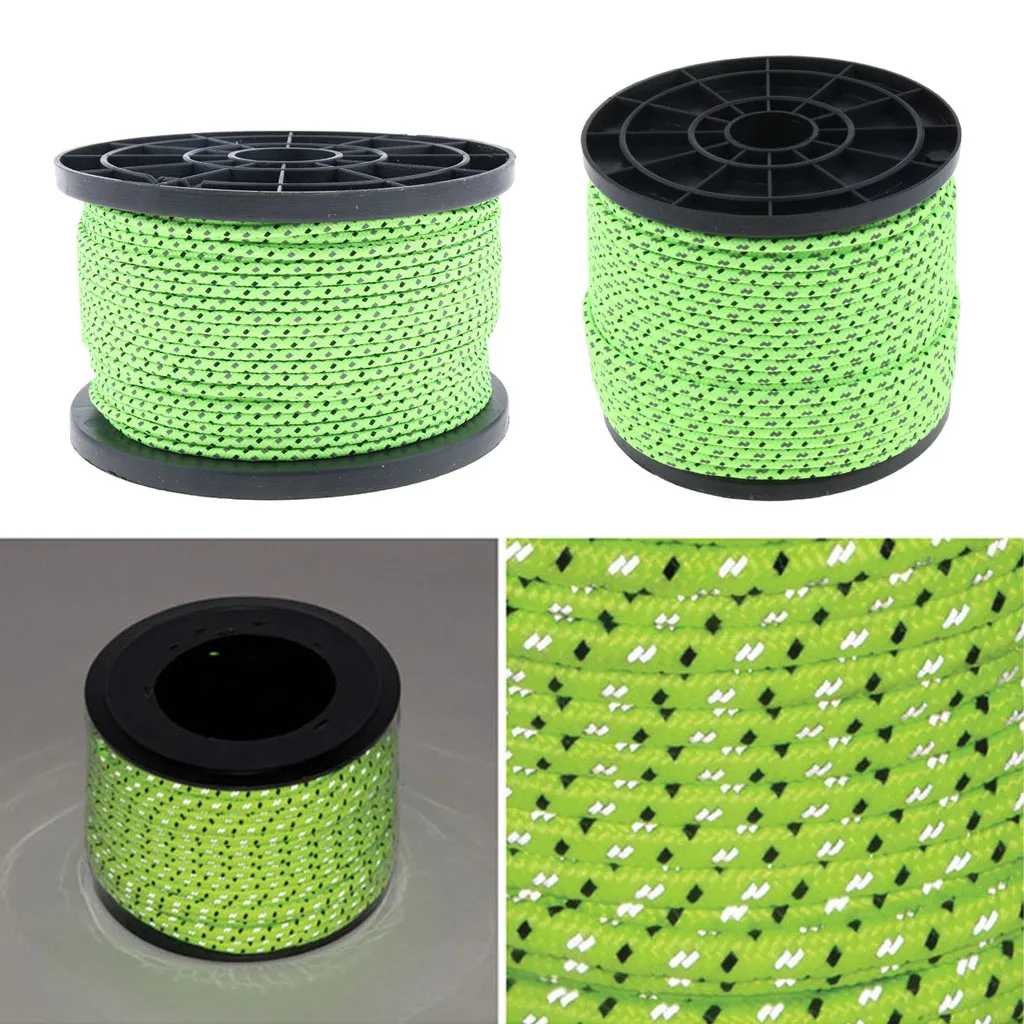 Multipurpose 50 Meters Sun Shade Shelter Canopy Reflective Guyline Camping Tent Rope Clothesline