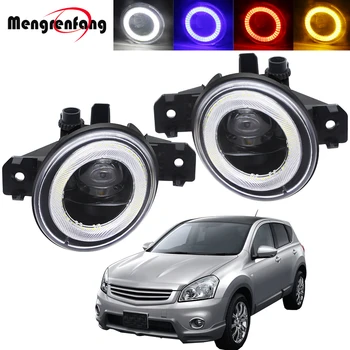 

2in1 Car Right + Left LED Fog Light Assembly Angel Eye Daytime Running Lamp 30W H11 12V For Nissan Dualis (J10, JJ10) 2007-2015