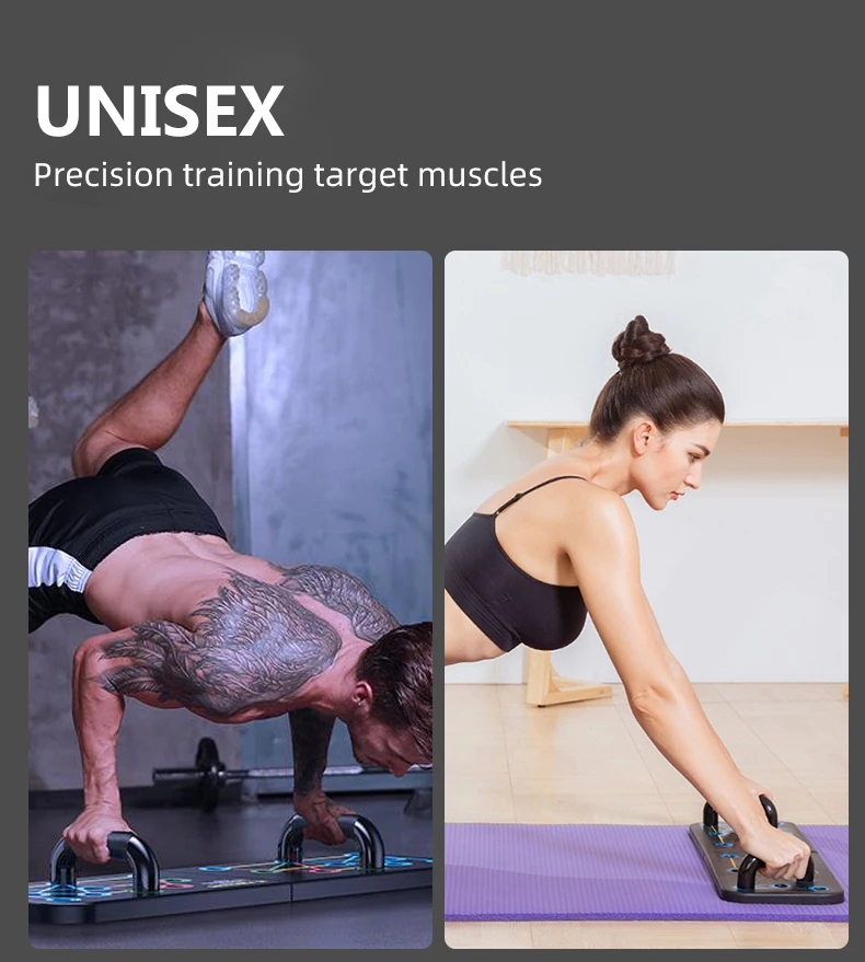 16 in 1 Push-Up Rack Board Training Sport Workout Fitness Gym Equipment Push Up Stand for ABS Abdominal Muscle Building Exercise