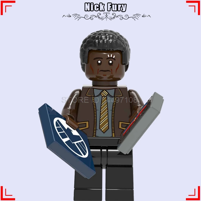 Nick Fury Мстители эндшпиль Капитан Америка Фигурки Marvel Ронан красный череп Ghosh Rider строительные блоки Человек-паук Железный человек игрушки
