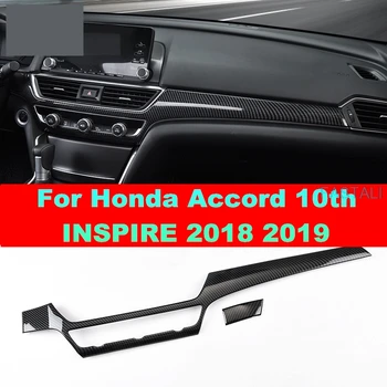 

For Honda Accord 10th INSPIRE 2018 2019 carbon fiber control panel decorative sequins decoration strip car adorn accessories