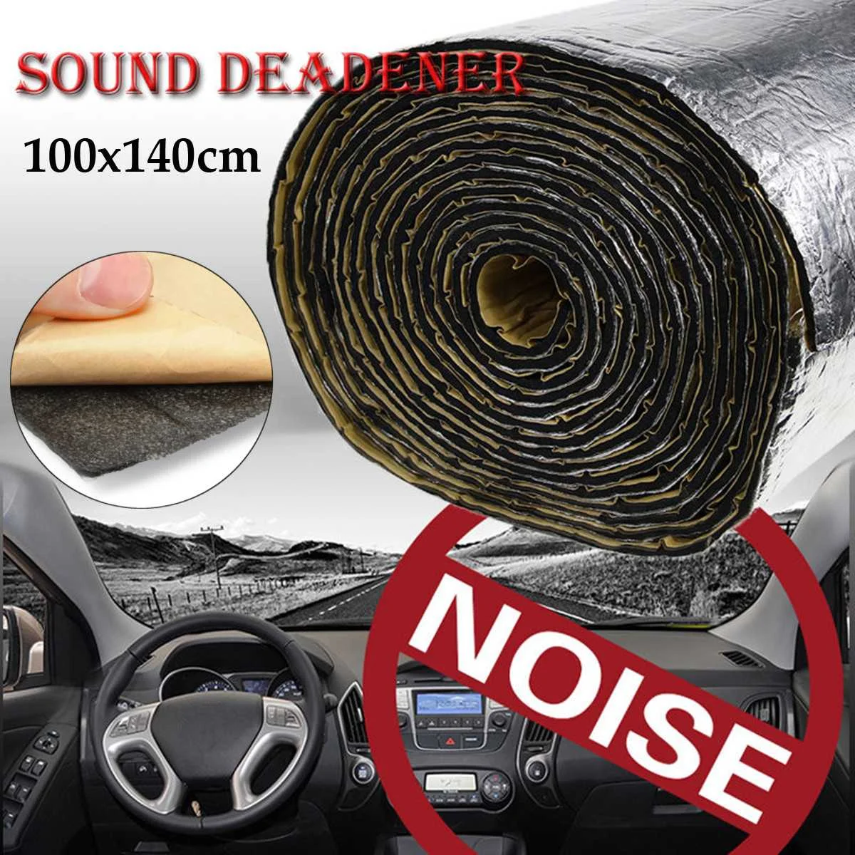 

100cm x 140cm Car Truck Proofing Deadening Anti-noise Sound Insulation Cotton Heat Closed Cell Foam Car Accessories Hot