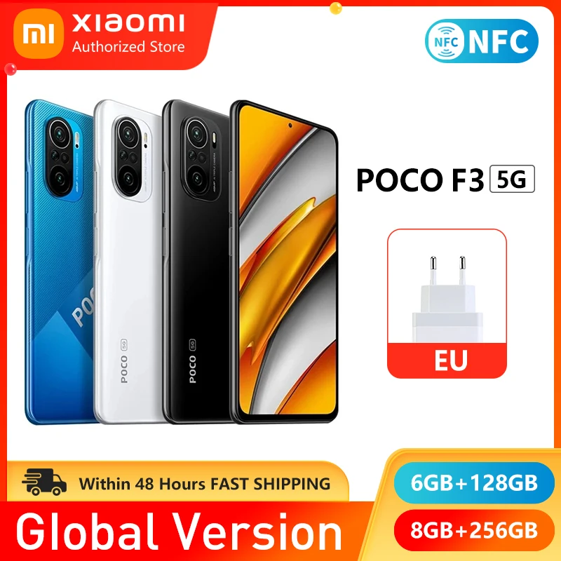 Best Deal Global Version Smartphone POCO F3 5G 6GB 128GB 8GB 256GB Snapdragon 870 Octa Core 6.67" 120Hz E4 AMOLED Display Mobile Phone