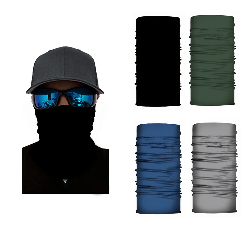 Multi-function Magic Outdoor Sports Riding Mask Seamless Solid Color Series Headscarf Sunscreen Sports Bib Riding Face Towel