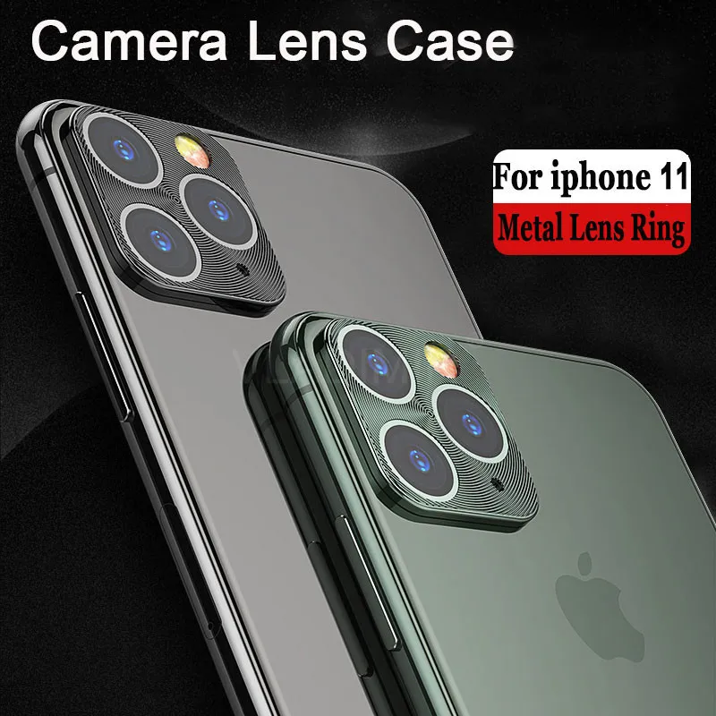 Роскошный защитный металлический чехол для задней камеры с кольцом для apple iphone X XS 11 Pro Max XR