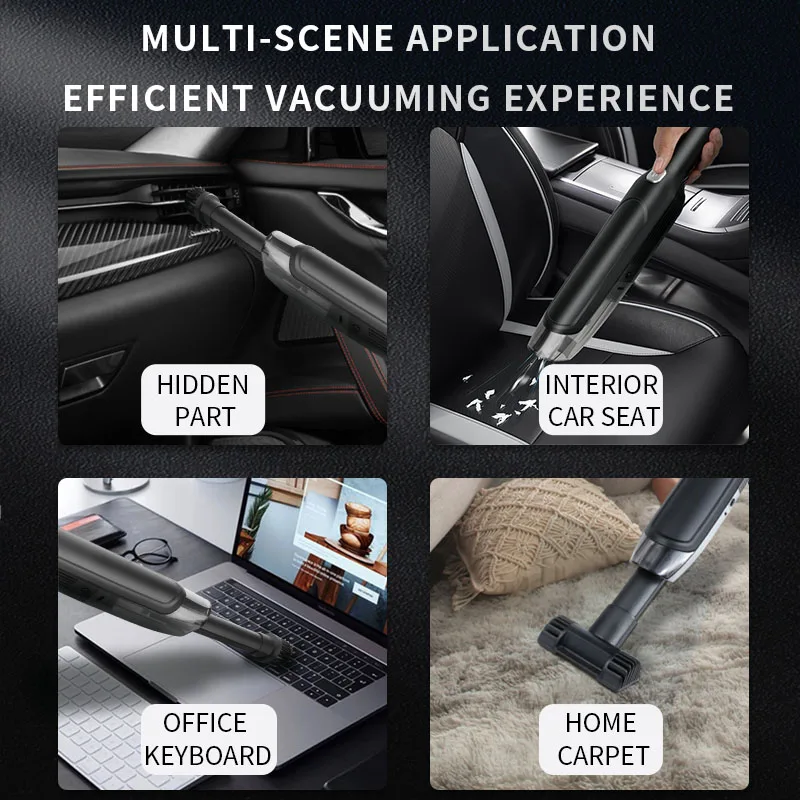 8000Pa Car Vacuum Cleaner Cordless Mini Car & Home & Pet Cleaning Handheld Portable Vacum Cleaner With 4000Ma Battery