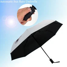 Автомобильный Автоматический зонт для Honda Infiniti Mazda Lexus Эмблема для BMW VW Audi Mercedes Kia 10K 3 складной Женский Мужской Umblem солнцезащитный зонт