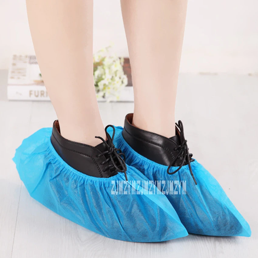 

100pcs/pack Disposable Shoe Cover Household Thick Non-woven Shoe Cover Dustproof Non-slip Wear-resistant Protective Foot Cover