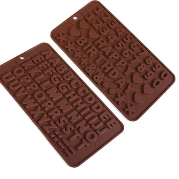 

English Letter Silicone Mold Cake Decorating Tools Silicon Chocolate Mould Number Fondant Molds Cookies Bakeware Tools Baking