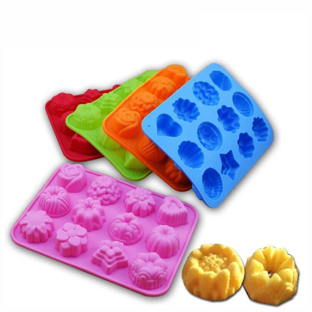 Силиконовые формы для мыла ручной работы 12 цветов в форме полости форма ледяной