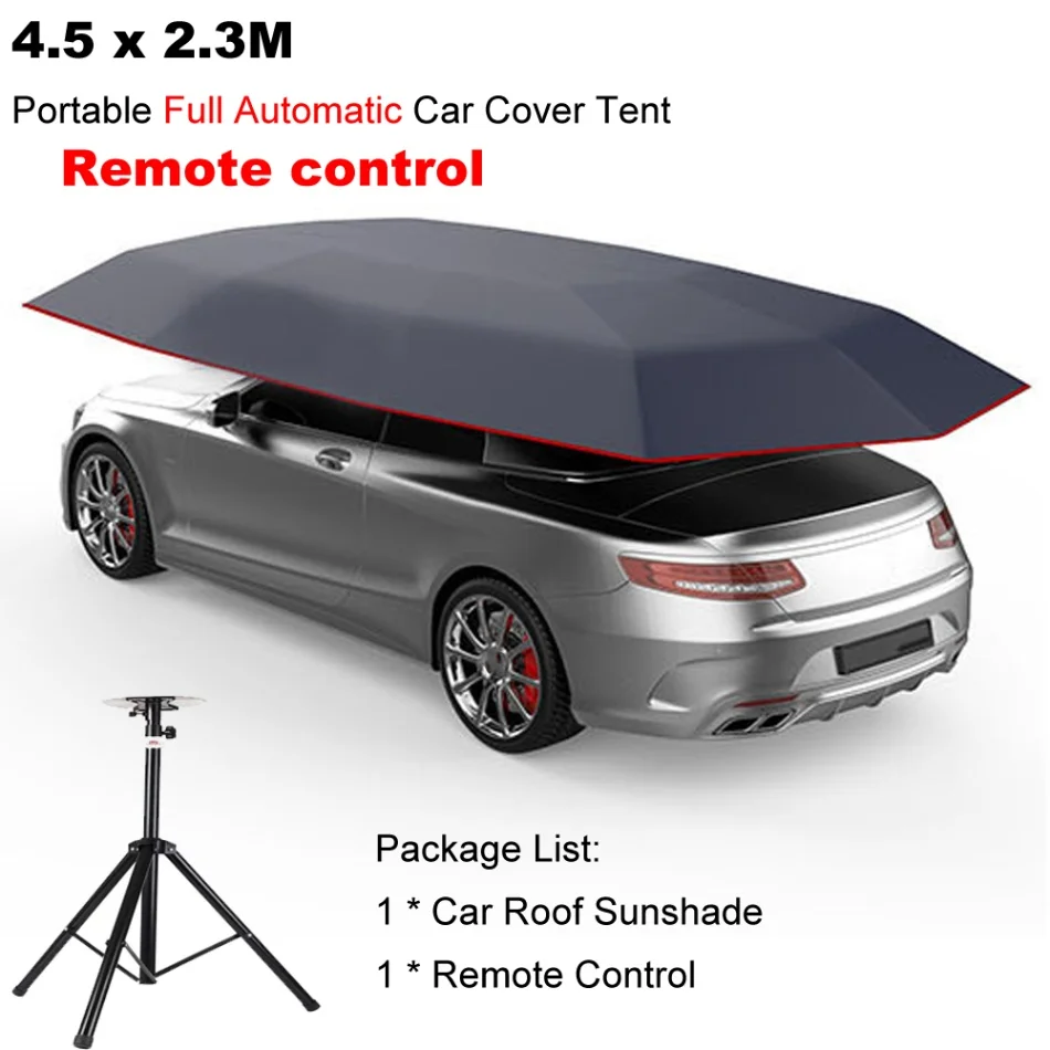 Водонепроницаемый Анти-УФ-защита от солнечных лучей Портативный Полностью Автоматический чехол для автомобиля палатка с дистанционным управлением Автомобильный солнцезащитный Зонт открытый крыша крышка - Название цвета: B