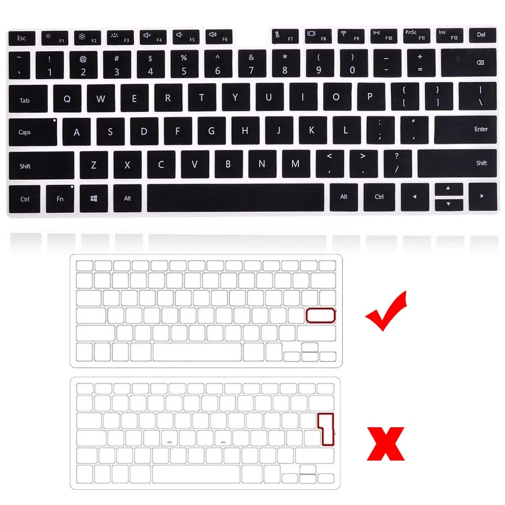 Чехол для клавиатуры ноутбука Huawei MateBook 14/D14/D15/X 2020/X Pro 13 9/Honor MagicBook 14/15/Pro 16 1 Черная