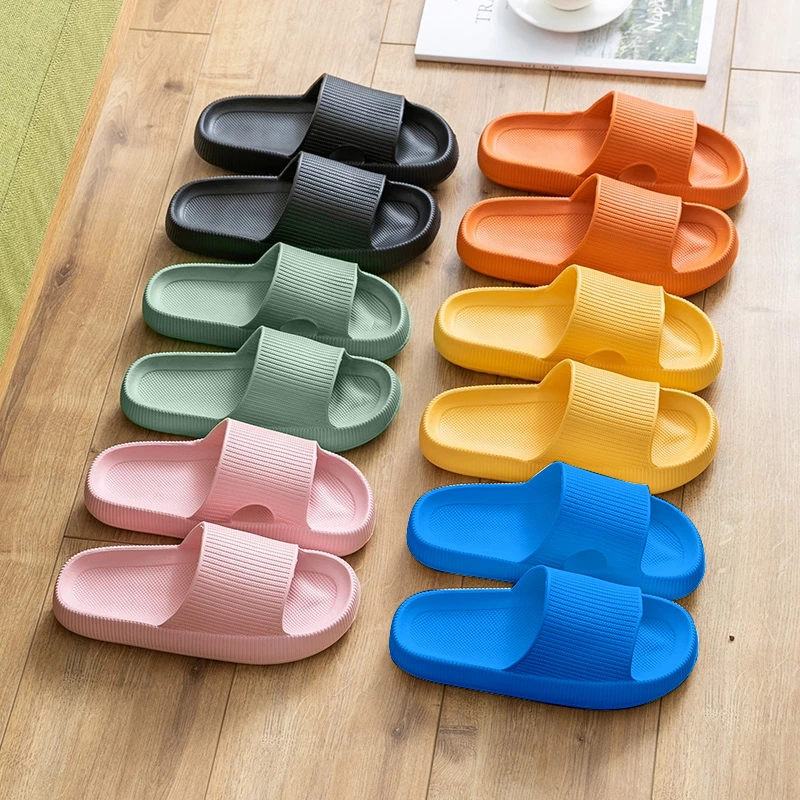 Thick Platform EVA Slippers Summer Beach Home Wearing Latest Technology-Super Soft Sole Anti-slip Shoes Indoor Fashion Slipper