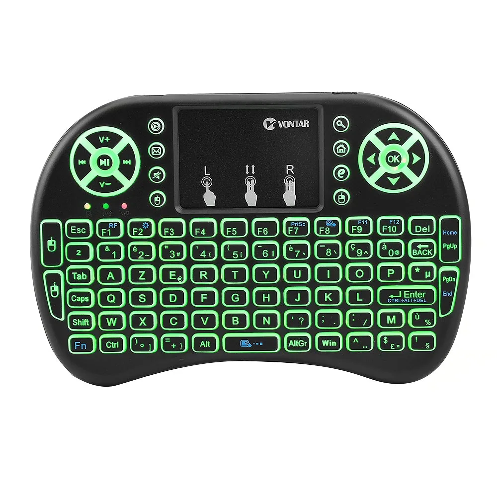 

Portable Backlit i8 Mini Air Mouse 2.4G Wireless Keyboard Touchpad English Russian Spanish French Remote Control for Android