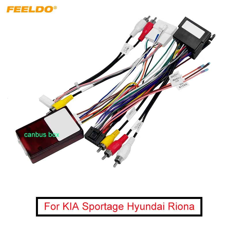 FEELDO автомобиля 16pin аудио жгут проводов для KIA Sportage Hyundai Riona послепродажного стерео