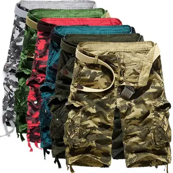 

Camouflage Loose Cargo Shorts Men Cool Camo Summer Short Pants Hot Sale Homme Cargo Shorts Plus Size Brand Clothing